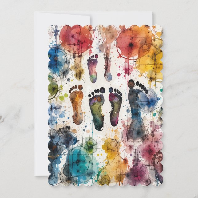 Abstract Paint Feed is all about colour Save The Date (Front)