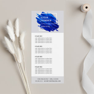 Abstract Paint Logo Pricing or Services Rack Card