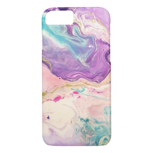 Abstract Paint Marbling Case-Mate iPhone Case (Back)
