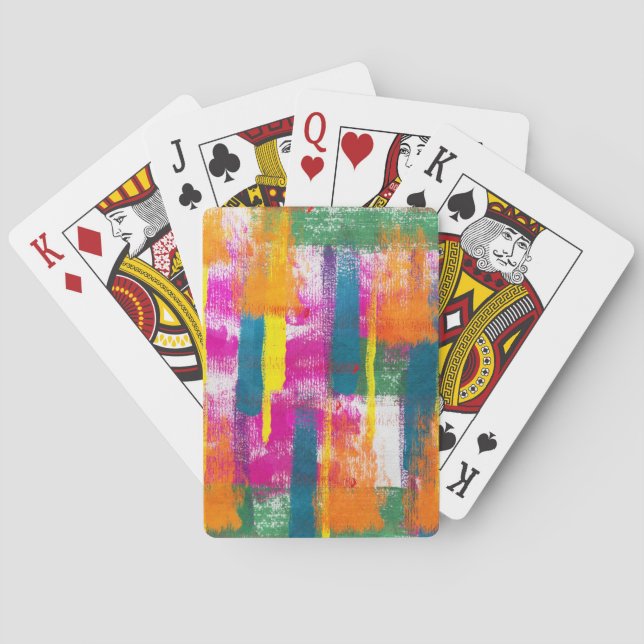 Abstract Paint Pattern Playing Cards (Back)