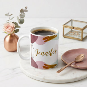 Abstract paint personalised coffee mug