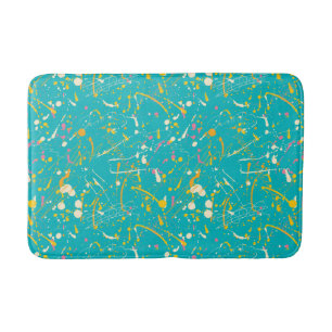 Abstract Paint Splash Bath Mat