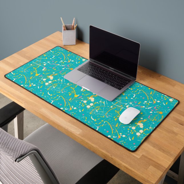 Abstract Paint Splash Desk Mat (Office 2)