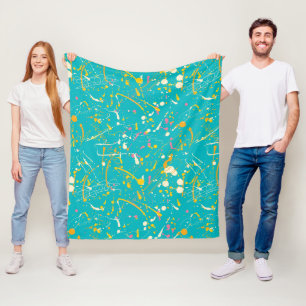 Abstract Paint Splash Fleece Blanket