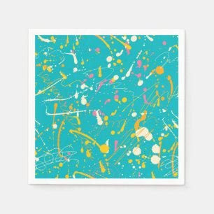 Abstract Paint Splash Napkin