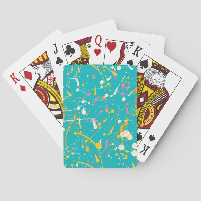 Abstract Paint Splash Playing Cards (Back)