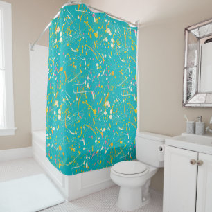 Abstract Paint Splash Shower Curtain