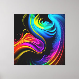 Abstract Paint Splatter Art  Canvas Print