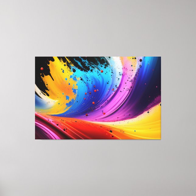 Abstract Paint Splatter Art  Canvas Print (Front)