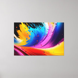 Abstract Paint Splatter Art  Canvas Print