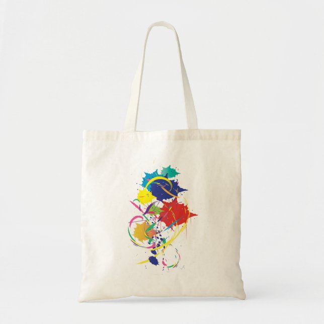 Abstract Paint Splatter Art Modern Cool.ai Tote Bag (Front)