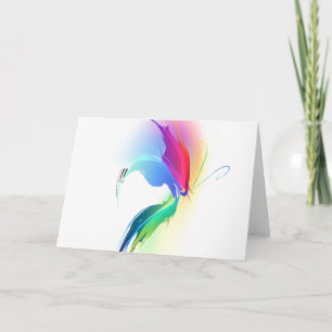 Abstract Paint Splatter Butterfly Card