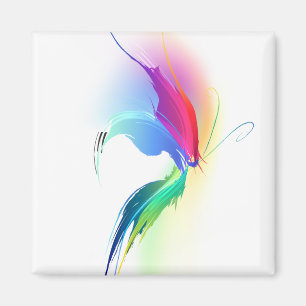 Abstract Paint Splatter Butterfly Magnet