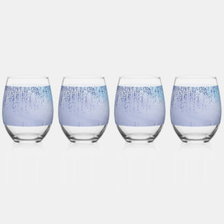 Abstract Paint Splatter Drinking Glass