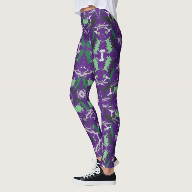 Abstract Paint Splatter Leggings (Left)