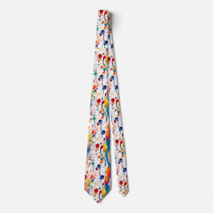Abstract Paint Splatter Pattern Colourful Modern  Tie