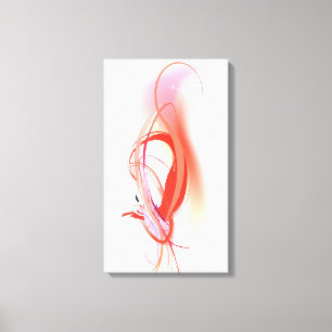 Abstract Paint Splatter Pink Flamingo Canvas Print