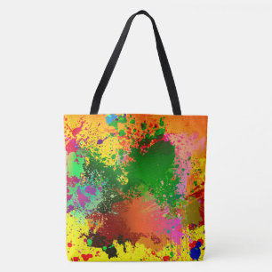 Abstract Paint Splatter Tote Bag