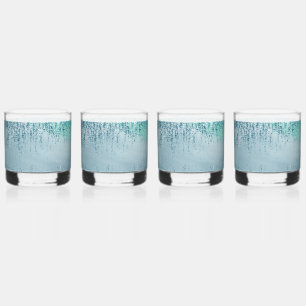 Abstract Paint Splatter Tumbler Drinking Glass