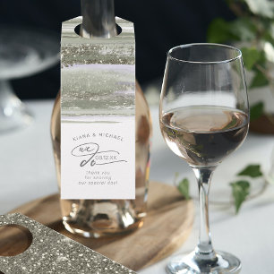 Abstract Paint Strokes We Do Thank You ID886 Bottle Tag