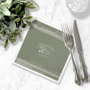 Abstract Paint Strokes We Do Thank You ID886 Napkin