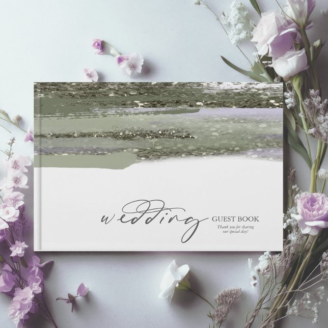 Abstract Paint Strokes Wedding ID886 Guest Book (Creator Uploaded)