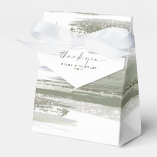 Abstract Paint Strokes Wedding Thank You ID886 Favour Box