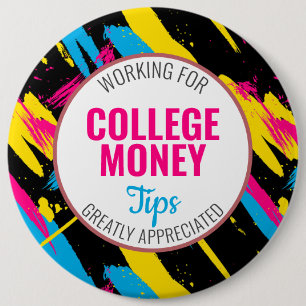 Abstract Paint Tips Appreciated College Money 6 Cm Round Badge