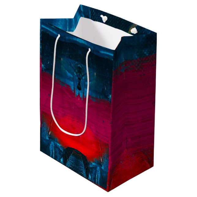 Abstract Painted Art Gift Bag (Front Angled)