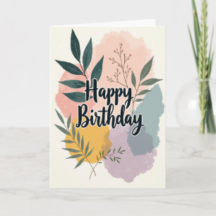 Abstract Painted Birthday Card