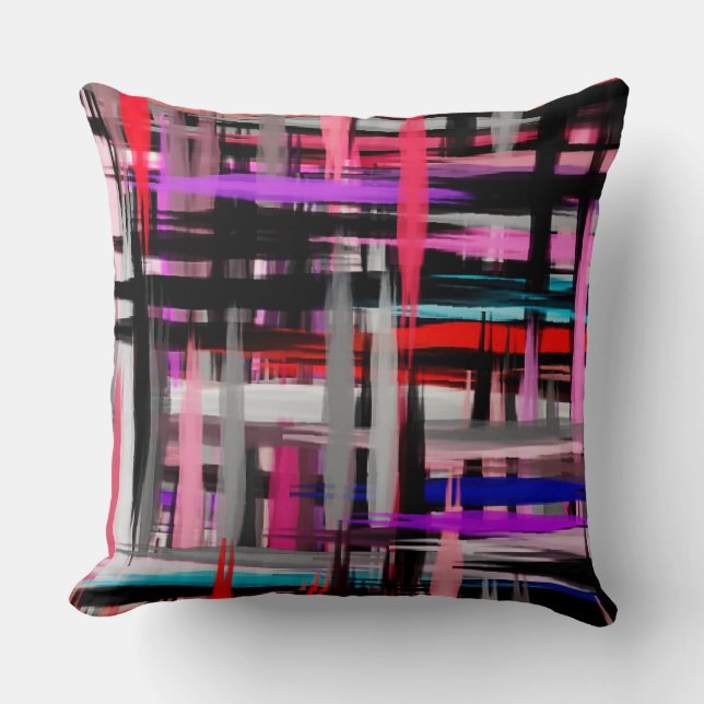 Abstract Painted Colour Pastel #4 Cushion (Front)