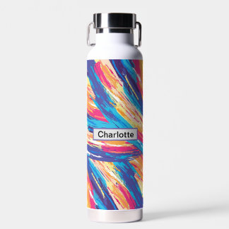  Abstract painted Custom name and pattern Water Bottle