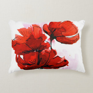 Abstract painted floral background 2 decorative cushion