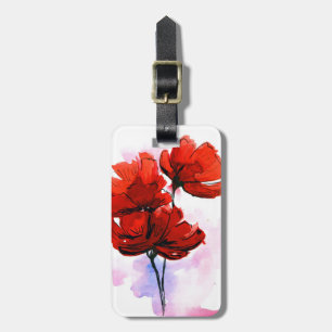 Abstract painted floral background 2 luggage tag