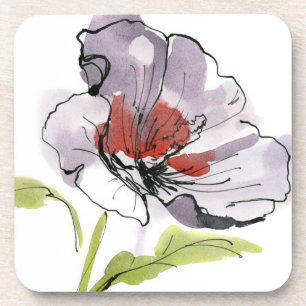 Abstract painted floral background 3 coaster
