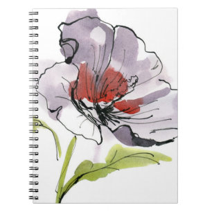 Abstract painted floral background 3 notebook
