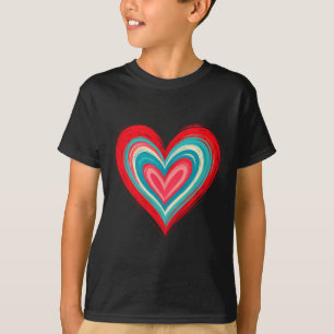 Abstract Painted Heart Valentine Love Art  T-Shirt