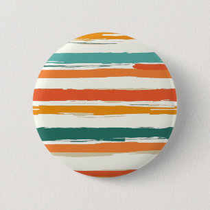 Abstract Painted Horizontal Brush Stripes Boho 6 Cm Round Badge