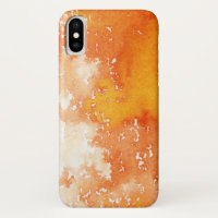 Abstract Painted Orange Watercolor | Add Photo 2