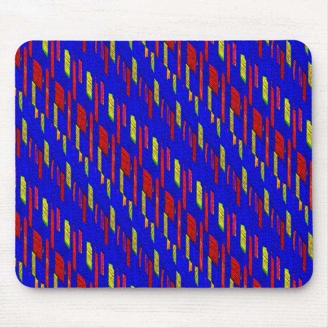 Abstract Painted Pattern Mouse Pad (Front)