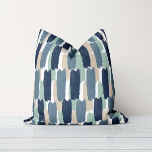 Abstract Painted Stripe Modern Coastal Spa Cushion