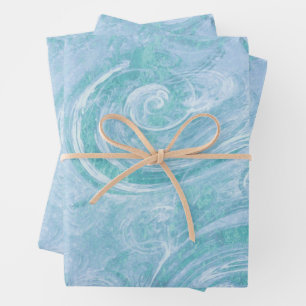 Abstract Painted Swirls Wrapping Paper Sheet