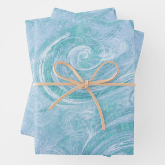 Abstract Painted Swirls Wrapping Paper Sheet