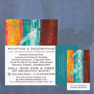 Abstract Painted Wall, Painter & Decorator Flyer