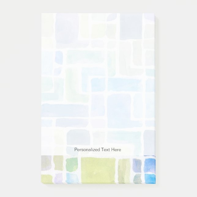 Abstract painted watercolor background. post-it notes (Front)