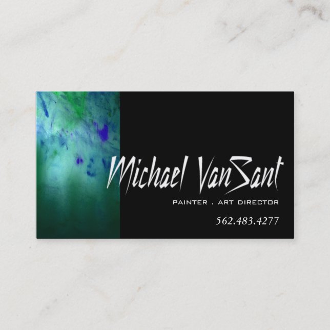 "Abstract" Painter, Graphic Artist, Art Director Business Card (Front)
