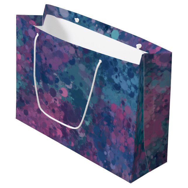 Abstract Painterly Splatter Large Gift Bag (Front Angled)
