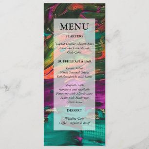 Abstract Painting Acrylic Menu Card