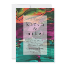 Abstract Painting Acrylic Wedding Invitation