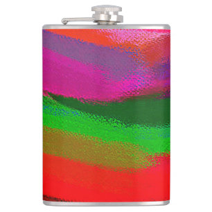 Abstract Painting Art Hip Flask